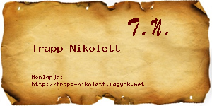 Trapp Nikolett névjegykártya