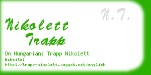 nikolett trapp business card